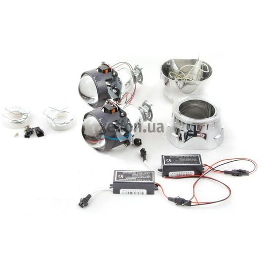 Линзы биксеноновые Infolight G5 (тип 2) с ангельскими глазами (2шт) 