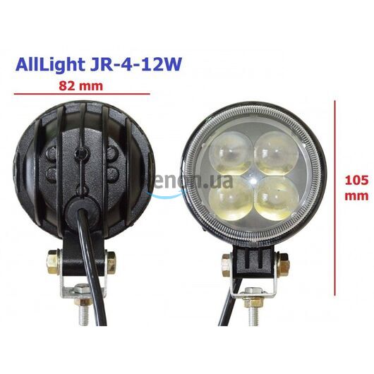 Светодиодная фара дальнего света AllLight JR-4-12W 4chip EPISTAR 9-30V