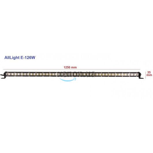 Светодиодная фара AllLight E-126W однорядная 36chip OSRAM 3535 9-30V