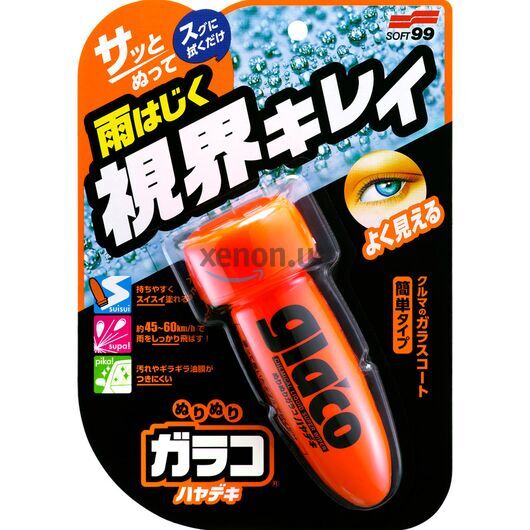SOFT99 GLACO Roll On Instant Dry Антидождь для стёкол упрощенного нанесения 15 мл 