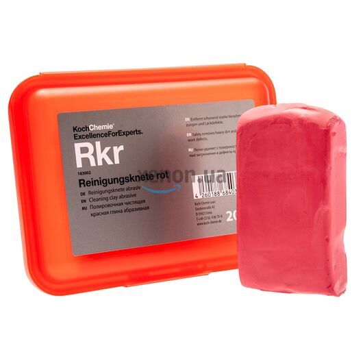 Koch Chemie REINIGUNGSKNETE BLAU полировочная чистящая глина красная 200 г, Цвет: Красный, Объем: 200 г 