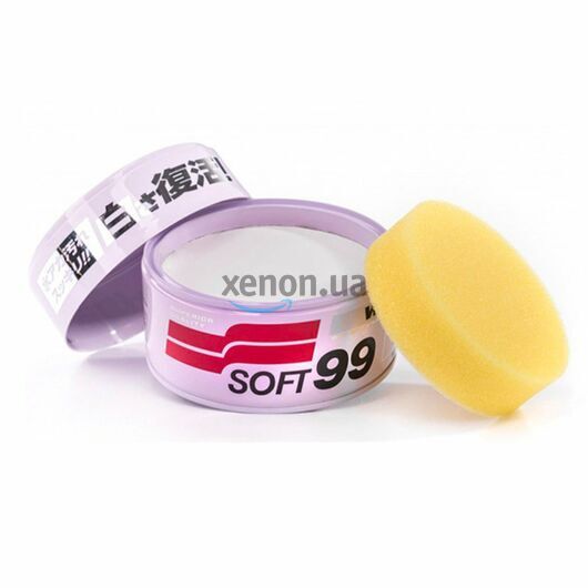 SOFT99 White Super Wax очищающий воск для белых автомобилей 350 г