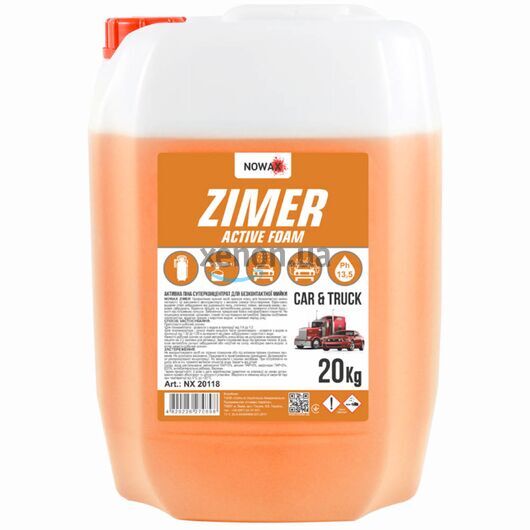 NOWAX ZIMER Active Foam активная пена для бесконтактной мойки 20 кг, Объем: 20 кг, Запах: Без запаха 