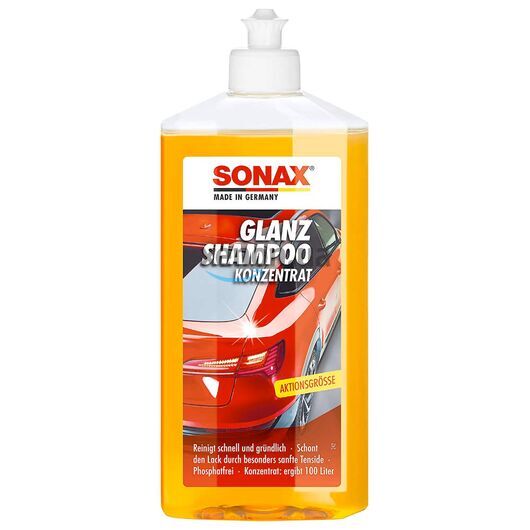 SONAX Glanz Shampoo Konzentrat автошампунь консервант с блеском 500 мл, Объем: 500 мл, Запах: Без запаха 