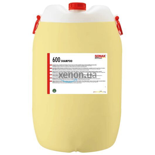 SONAX Shampoo автошампунь с повышенным пенообразованием и смягчителем воды 60 л, Объем: 60 л, Запах: Без запаха 