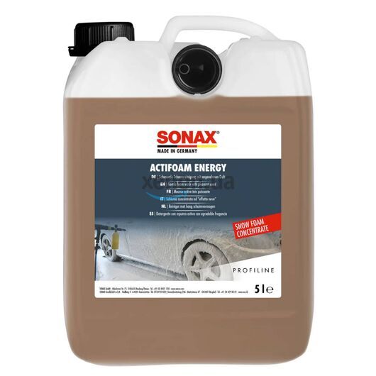 SONAX PROFILINE ActiFoam Energy активная пена очиститель 5 л, Объем: 5 л, Запах: Без запаха 