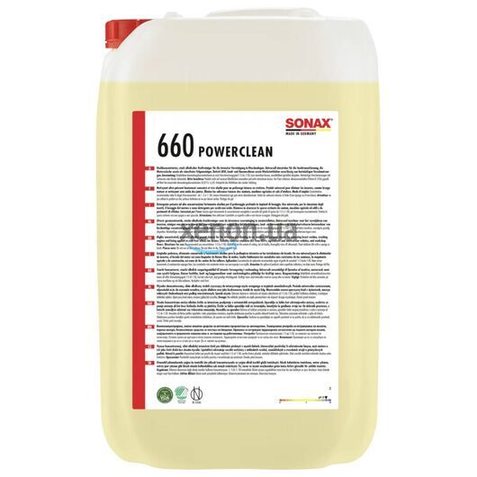 SONAX PowerClean бесфосфатный сильнощелочной автошампунь 25 л, Объем: 25 л, Запах: Без запаха 