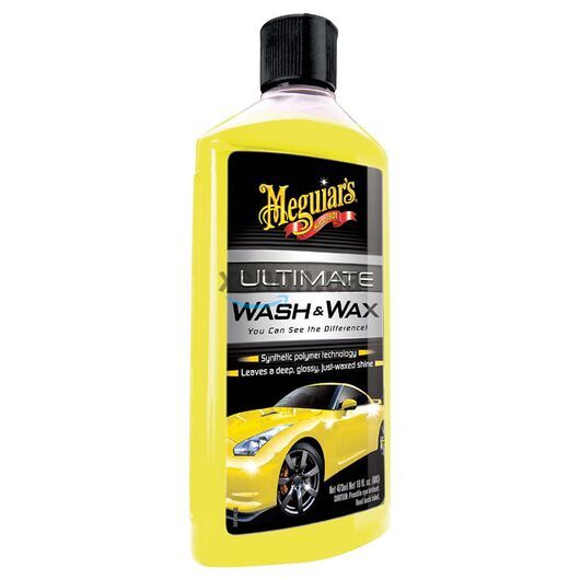 Meguiars Ultimate Wash and Wax автомобильный шампунь с воском 473 мл, Запах: Без запаха, Объем: 473 мл 