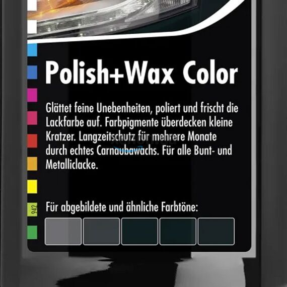 SONAX Polish +Wax Color черный полироль тефлон с воском 500 мл, Цвет: Черный, Объем: 500 мл , изображение 3