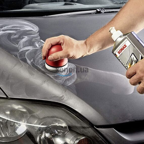 SONAX Polish +Wax Color сірий (сріблястий) поліроль тефлон з воском 250 мл, Колір: Сірий, Обʼєм: 250 мл, зображення 3