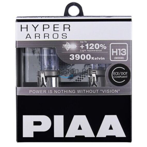 PIAA Hyper Arros H13 +120% 65/55W 3900K комплект 2 шт, Тип лампы: H13, Цветовая температура: 3900 