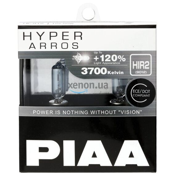 PIAA Hyper Arros HIR2 +120% 60/55W 3700K комплект 2 шт, Тип лампы: HIR2, Цветовая температура: 3700 