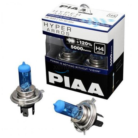 PIAA Hyper Arros H4 +120% 55/60W 5000K комплект 2 шт, Тип лампы: H4, Цветовая температура: 5000 , изображение 2
