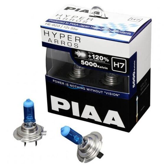 PIAA Hyper Arros H7 +120% 55W 5000K комплект 2 шт, Тип лампи: H7, Колірна температура: 5000, зображення 2