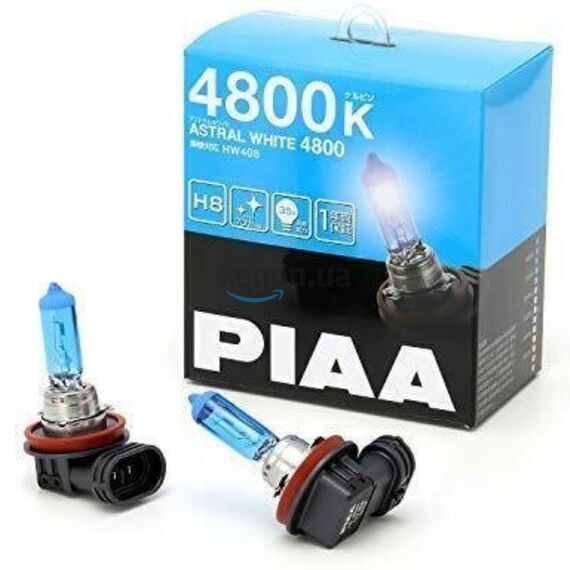 PIAA Astral White H8 55W 4800K комплект 2 шт, Тип лампы: H8, Цветовая температура: 4800 , изображение 4