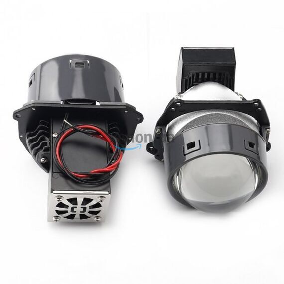 PLUTON BI-LED 3" 60/65W 5500K широкоформатные автомобильные линзы комплект 2 шт , изображение 5