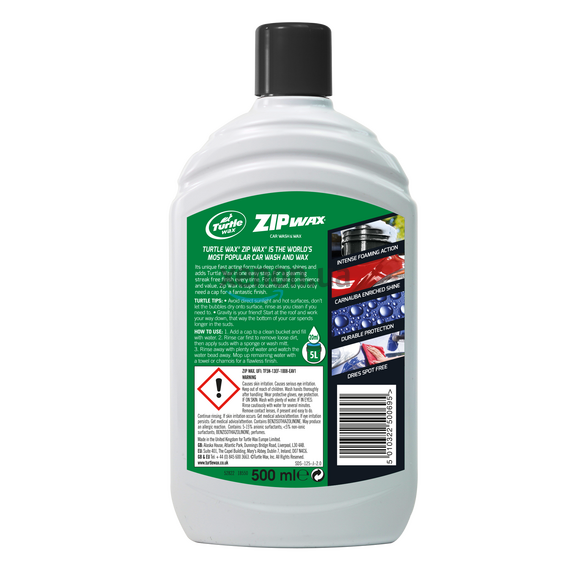 Turtle Wax Zip Wax авто шампунь с воском карнауба 500 мл, Объем: 500 мл, Запах: Без запаха , изображение 2