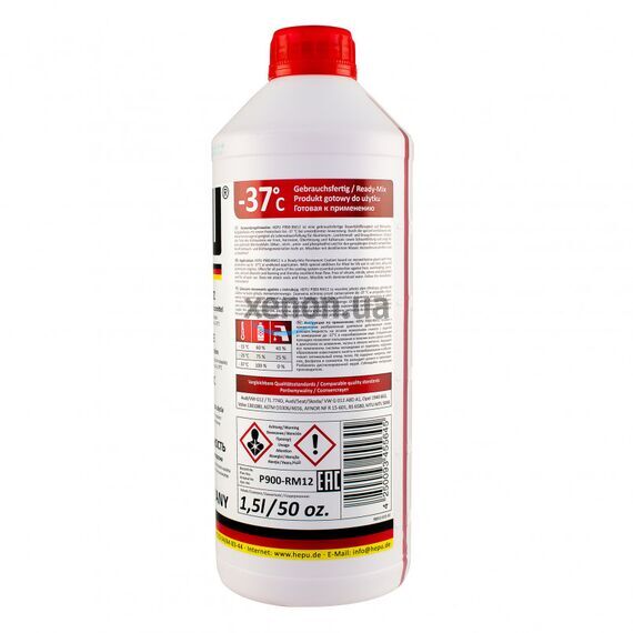 HEPU G12 антифриз красный 1,5 л , изображение 2