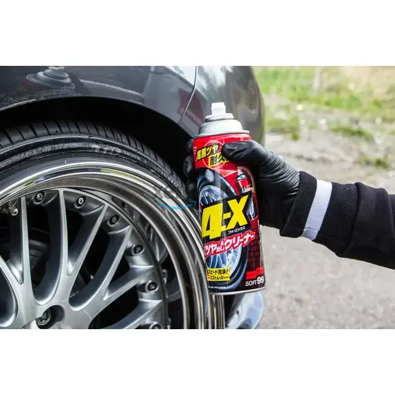 SOFT99 4-X Tire Cleaner антистатичный мусс для шин 470 мл , изображение 5