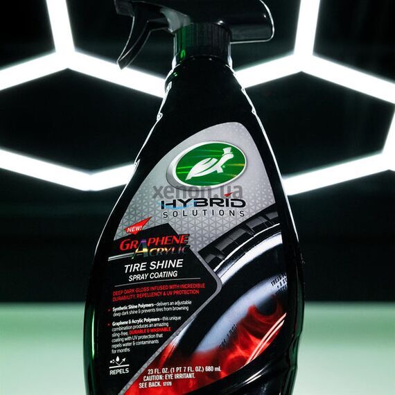 Turtle Wax HS Tyre Shine поліроль для чорніння шин з графеном тригер 680 мл, зображення 7