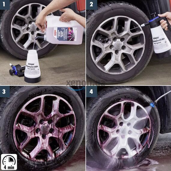 Sonax Red Max Wheel Cleaner (231505) – средство для очистки дисков, 5 л , изображение 7 Sonax Red Max Wheel Cleaner (231505) – средство для очистки дисков, 5 л , изображение 7