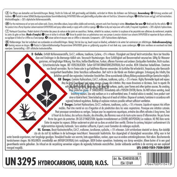 Sonax Rubber Protectant (340505) – засіб для догляду за гумовими елементами, 5 л, зображення 3