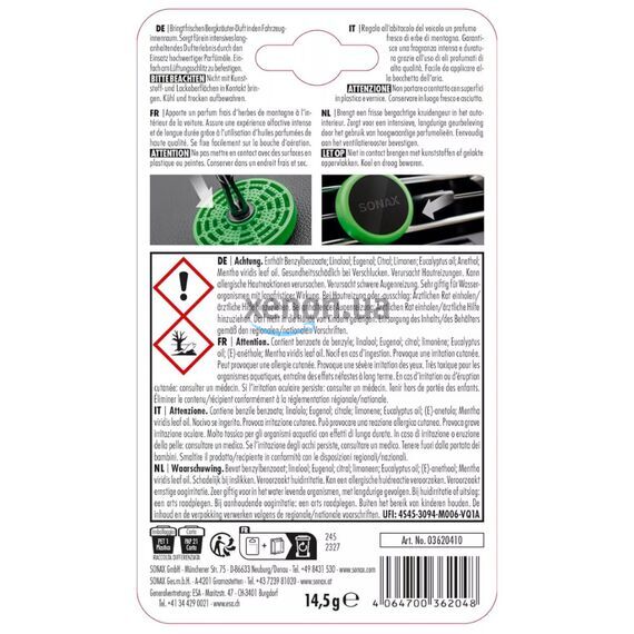 Ароматизатор Sonax Alm Sommer: летняя свежесть в салоне , изображение 2