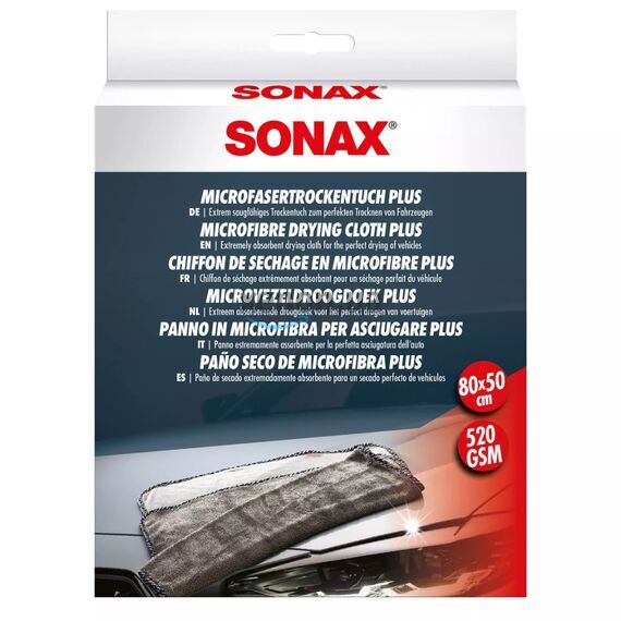 SONAX Microfaser Trocken Tuch Plus рушник з мікрофібри 80х50 см 520 gsm, зображення 2