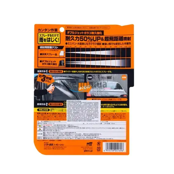 SOFT99 GLACO W Jet Strong антидождь для стёкол мгновенного действия 180 мл , изображение 3