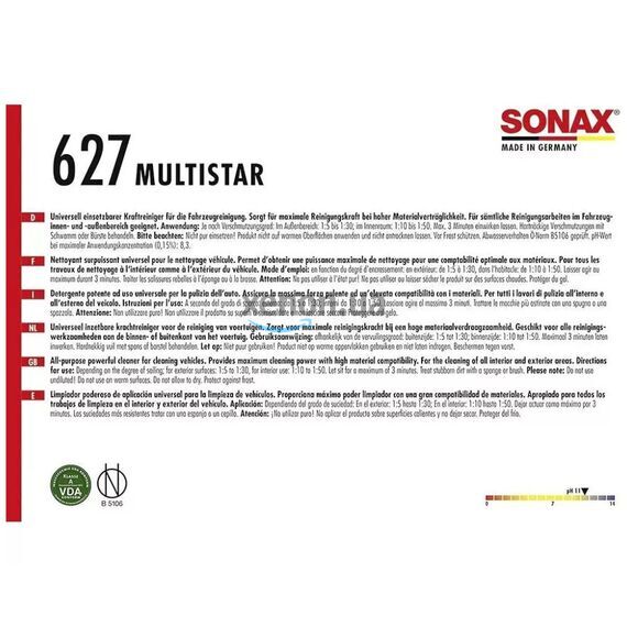 Sonax Profiline Multistar (627600) – универсальное чистящее средство, 10 л , изображение 3 Sonax Profiline Multistar (627600) – универсальное чистящее средство, 10 л , изображение 3
