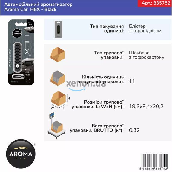 Автомобильный ароматизатор Aroma-Car Hex Black: Свежесть и стиль в каждой детали , изображение 4