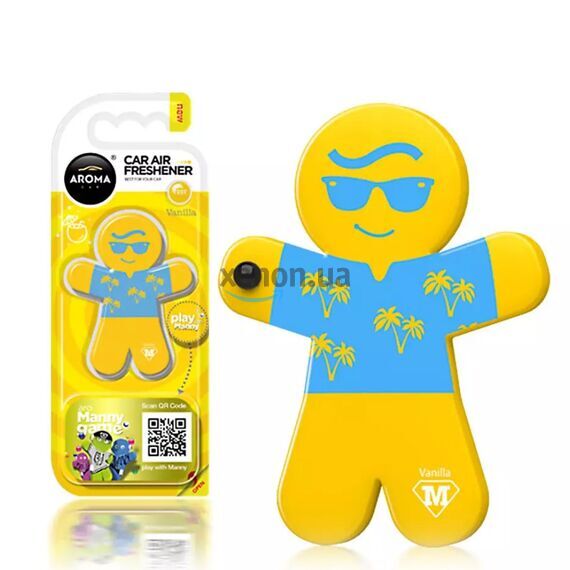 Ароматизатор Aroma Car Manny Vanilla: нежность ванили на обдув , изображение 2