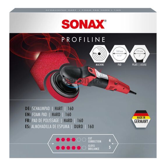 Полировальный круг SONAX Sanding Disc (493100) – красный, 160 мм , изображение 2