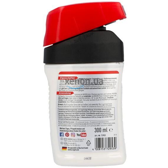 NIGRIN Hartwachs-Colorpolitur Weibe белый одношаговый полироль с PTFE 300 мл, Цвет: Белый, Объем: 300 мл , изображение 2