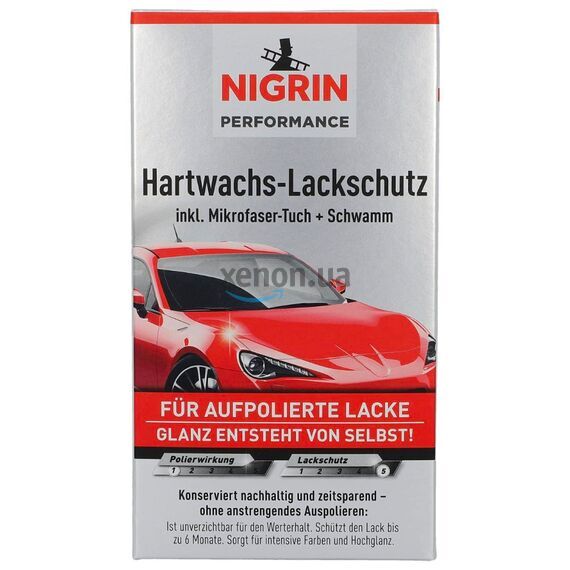 NIGRIN Performance Hartwachs-Lackschutz Turbo защитный восковый полироль в наборе 300 мл , изображение 2