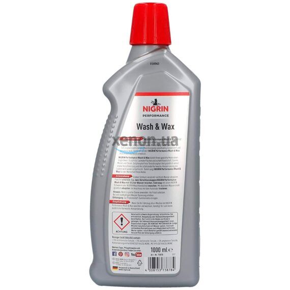 NIGRIN Performance Wash & Wax Turbo автошампунь концентрат с воском 1 л , изображение 2