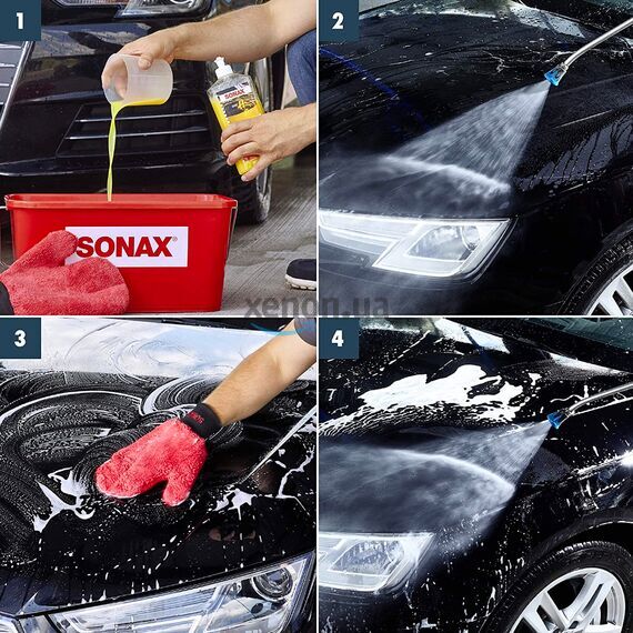 SONAX Wash & Wax автошампунь с воском 500 мл, Объем: 500 мл, Запах: Без запаха 