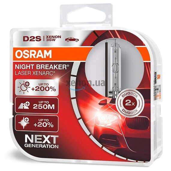 OSRAM Xenarc Night Breaker Laser D2S 35W 4500K комплект 2 шт, Тип лампы: D2S, Цветовая температура: 4500 