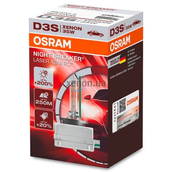 OSRAM Xenarc Night Breaker Laser D3S 35W 4500K (картон) 1 шт, Тип лампы: D3S, Цветовая температура: 4500 