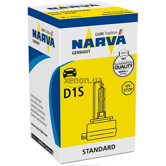 NARVA Standard D1S 35W 4300K (картон) 1 шт, Тип лампы: D1S, Цветовая температура: 4300 
