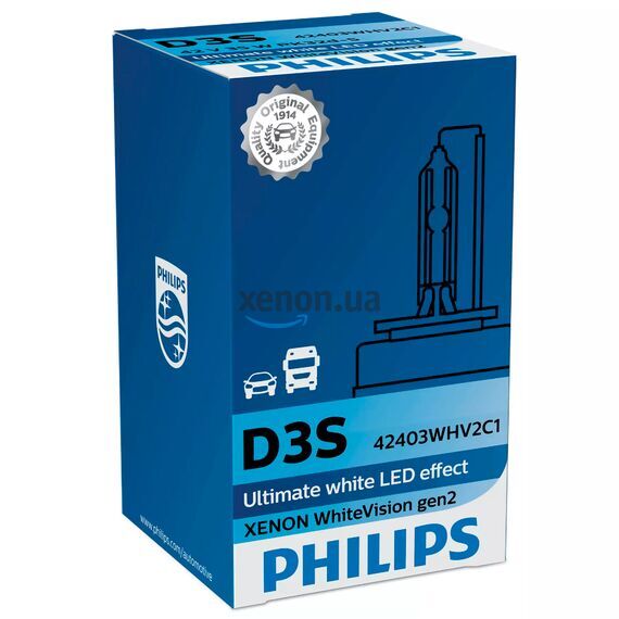 PHILIPS WhiteVision gen2 D3S 35W 5000K (картон) 1 шт, Тип лампы: D3S, Цветовая температура: 5000 