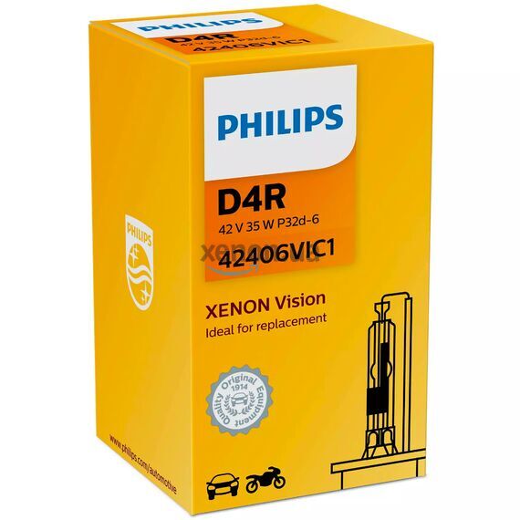 PHILIPS Xenon Vision D4R 35W 4300K (картон) 1 шт, Тип лампы: D4R, Цветовая температура: 4300 