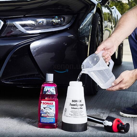 SONAX XTREME RichFoam Shampoo сильно пенящийся автошампунь с концентрированной пеной 1 л, Объем: 1 л, Запах: Без запаха , изображение 3