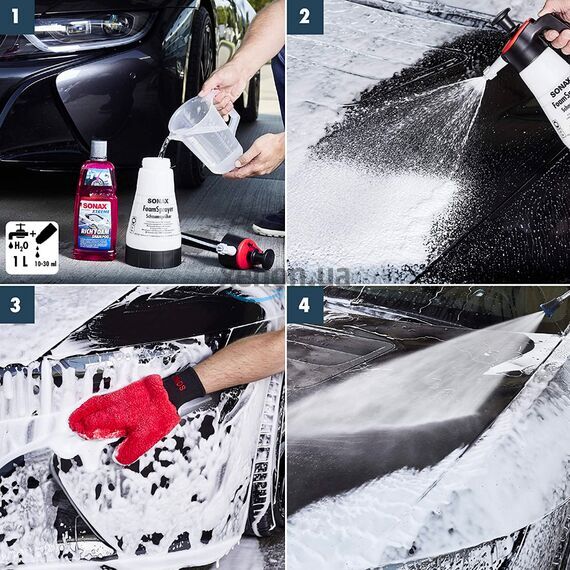 SONAX XTREME RichFoam Shampoo сильно пенящийся автошампунь с концентрированной пеной 1 л, Объем: 1 л, Запах: Без запаха , изображение 2