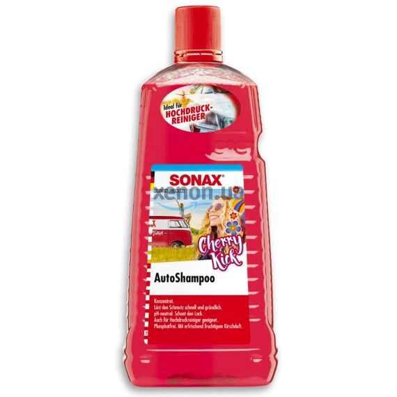 SONAX Auto Shampoo Cherry Kick автошампунь концентрат с запахом вишни 2 л, Объем: 2 л, Запах: Cherry 