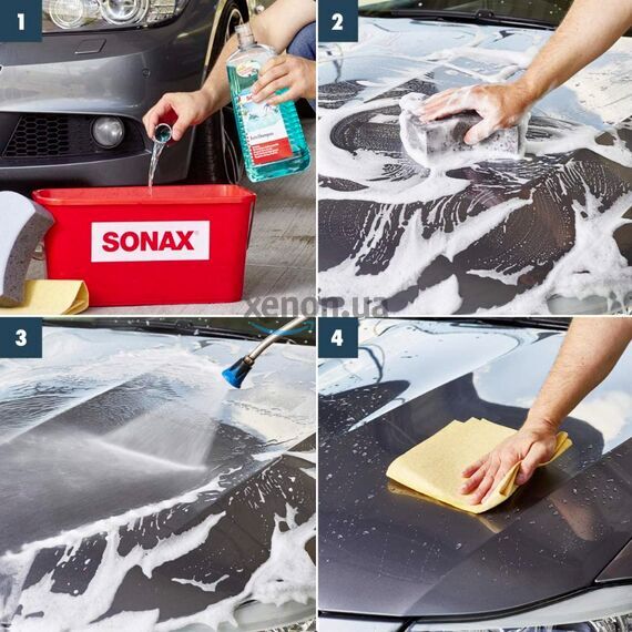 SONAX Auto Shampoo Ocean Fresh автошампунь концентрат с запахом 2 л, Объем: 2 л, Запах: Ocean , изображение 2