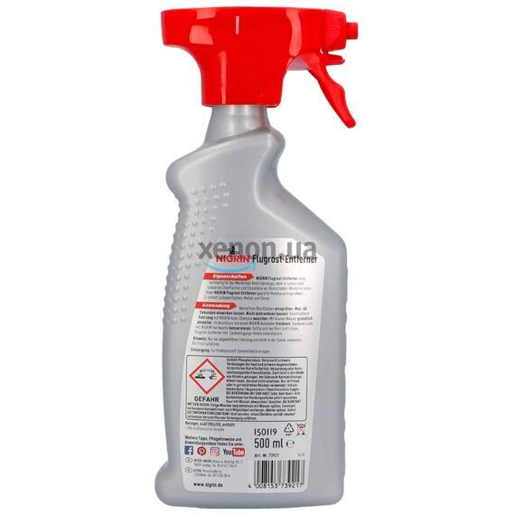 NIGRIN Flugrost- Entferner преобразователь и очиститель коррозии и пленки ржавчины 500 мл , изображение 2