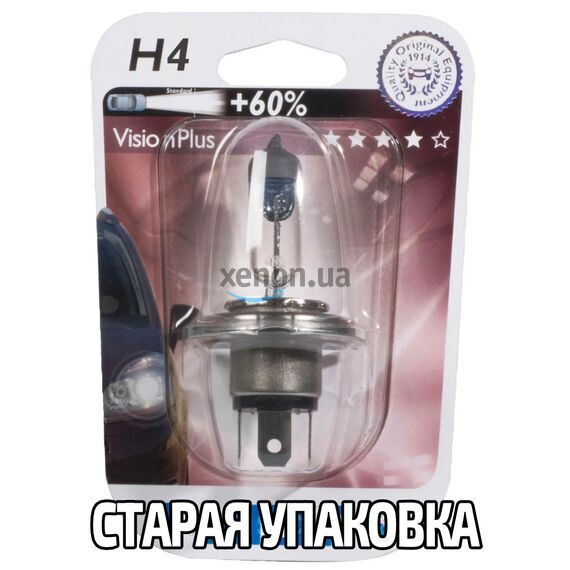 PHILIPS VisionPlus +60% H4 60/55W 3200K 1 шт , изображение 2