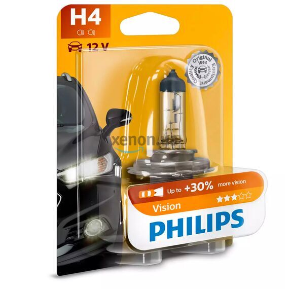 PHILIPS Vision +30% H4 60/55W 3200K (блистер) 1 шт 