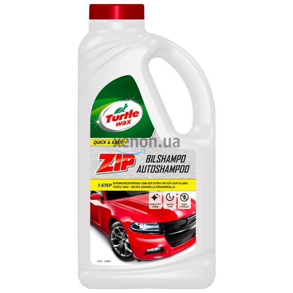 Turtle Wax Zip Wax автошампунь з віском карнауба 1 л, Обʼєм: 1 л, Запах: Без запаху, зображення 3